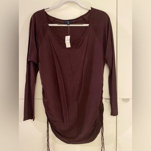 GAP new with tags burgundy too with cinching on the side.